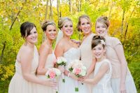 Bridesmaids with bride