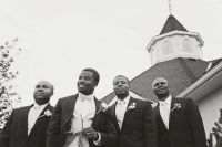 Groomsmen in Black and White